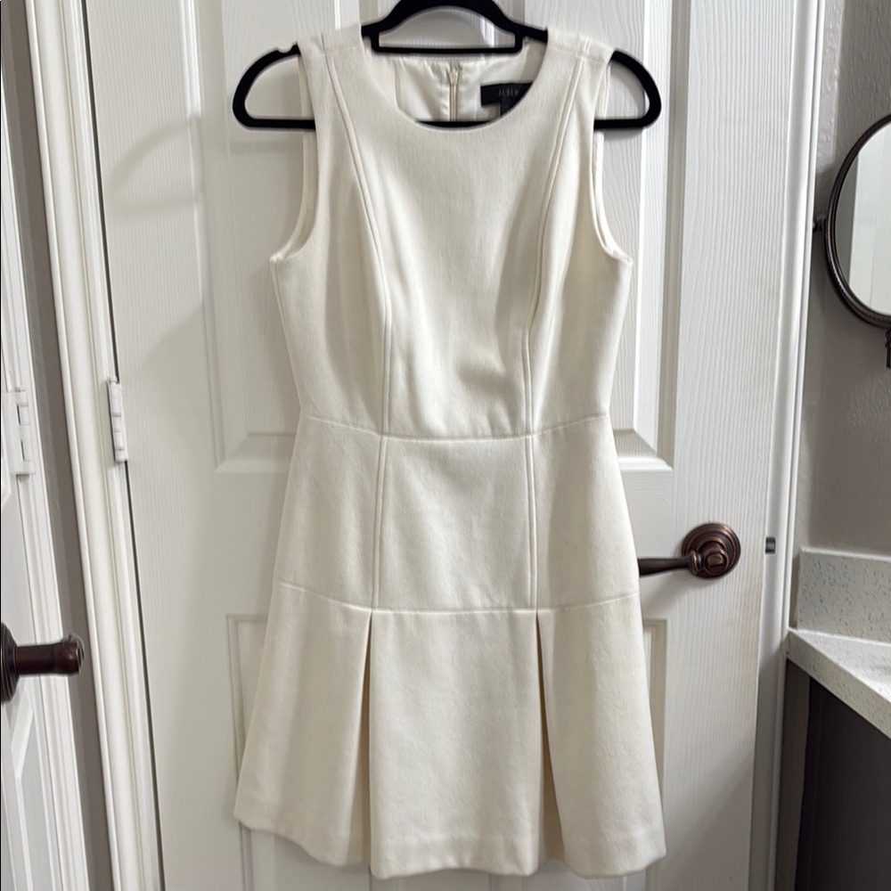 J. Crew Cream Ivory Wool Dress